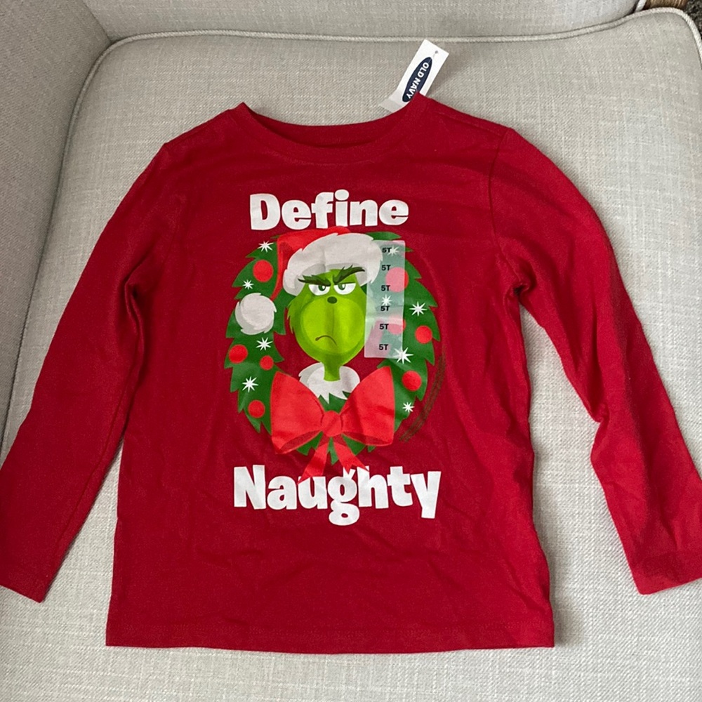 Brand new, Red long sleeve shirt, size 5T.